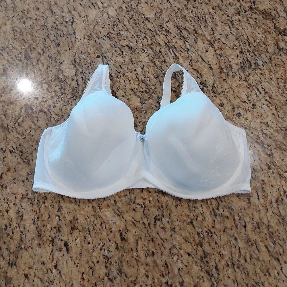 WACOAL Women's Bra 44DD Underwire White "Retro Chic" Contour T-Shirt 853186
